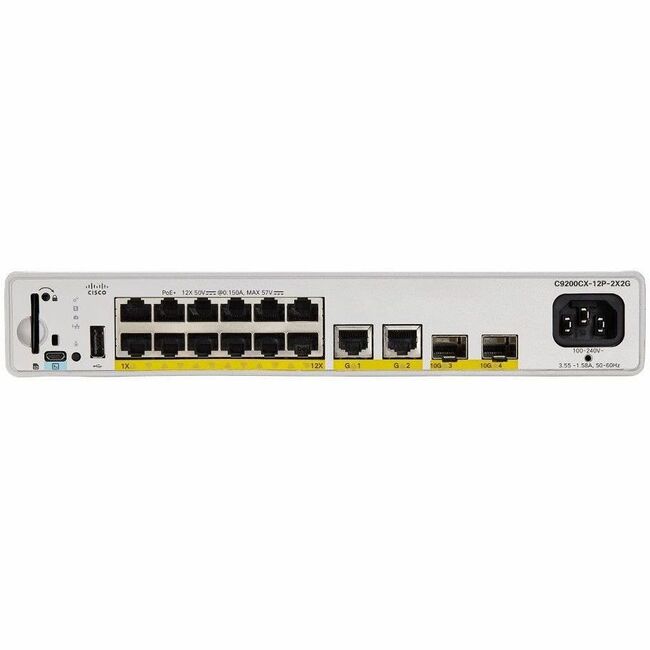 Cisco C9200CX-12P-2X2G-A Catalyst C9200CX-12P-2X2G Conmutador Ethernet