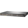 HPE Aruba JL256A Switch 2930F 48G PoE+ 4SFP+ - 48 puertos - Administrable - 10 Gigabit Ethernet, Gigabit Ethernet - 10/100/1000Base-T, 10GBase-X - Compatible con 3 capas - Modular - Par trenzado, Fibra óptica - 1U de alto - Montaje en rack, Escritorio