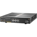 HPE Aruba JL258A Switch 2930F 8G PoE+ 2SFP+ - 8 puertos - Administrable - 10 Gigabit Ethernet - 10/100/1000Base-T, 10GBase-X, 1000Base-T - Compatible con 3 capas - Modular - Par trenzado, Fibra óptica - 1U de alto - Montaje en rack, Escritorio