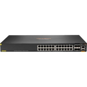 HPE Aruba JL725A Switch 6200F 24G Class4 PoE 4SFP+ 370W - 24 puertos - Administrable - Compatible con 3 capas - Modular - Consumo de energía de 65 W - Presupuesto PoE de 370 W - Par trenzado, fibra óptica - Puertos PoE - Montable en rack