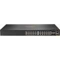 HPE Aruba JL724A Switch 6200F 24G 4SFP+ - 24 puertos - Administrable - Compatible con 2 capas - Consumo de energía de 59 W - Par trenzado, Fibra óptica - Montaje en rack