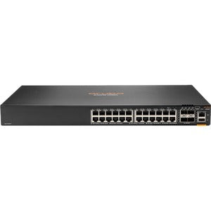 HPE Aruba JL724A Switch 6200F 24G 4SFP+ - 24 puertos - Administrable - Compatible con 2 capas - Consumo de energía de 59 W - Par trenzado, Fibra óptica - Montaje en rack