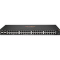 HPE Aruba JL676A Switch 6100 48G 4SFP+ - 48 puertos - Compatible con 3 capas - Modular - Consumo de energía de 44,20 W - Par trenzado, Fibra óptica - 1U de alto - Montable en rack, Montable en pared