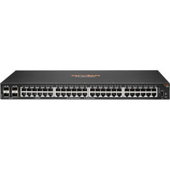 HPE Aruba JL676A Switch 6100 48G 4SFP+ - 48 puertos - Compatible con 3 capas - Modular - Consumo de energía de 44,20 W - Par trenzado, Fibra óptica - 1U de alto - Montable en rack, Montable en pared