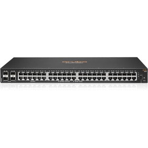 HPE Aruba R8N86A Switch 6000 48G 4SFP - 48 puertos - Administrable - Gigabit Ethernet - 10/100/1000Base-T - Compatible con 3 capas - Modular - 4 ranuras SFP - Consumo de energía de 44,20 W - Fibra óptica, par trenzado - 1U de alto - Montaje en rack