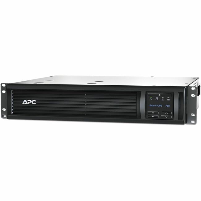 APC by Schneider Electric SMT750RM2UC APC Smart-UPS, Line Interactive, 750VA, Rackmount 2U, 120V, 6x NEMA 5-15R outlets, SmartConnect Port+SmartSlot, AVR, LCD