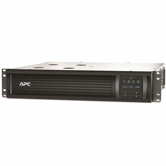 APC by Schneider Electric SMT1000RM2UC APC Smart-UPS, Line Interactive, 1000VA, Rackmount 2U, 120V, 6x NEMA 5-15R outlets, SmartConnect Port+SmartSlot, AVR, LCD