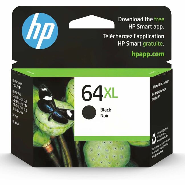 HP I N9J92AN#140 HP 64XL Cartucho de Tinta Inkjet Original de Alto Rendimiento - Negro - 1 Pieza