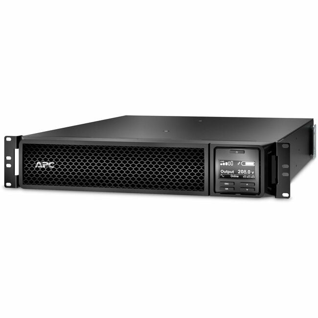 APC by Schneider Electric SRT3000RMXLT APC Smart-UPS On-Line, 3kVA, Rackmount 2U, 208V, 2x L6-20R+1x L6-30R NEMA outlets, SmartSlot, Extended runtime, W/ rail kit