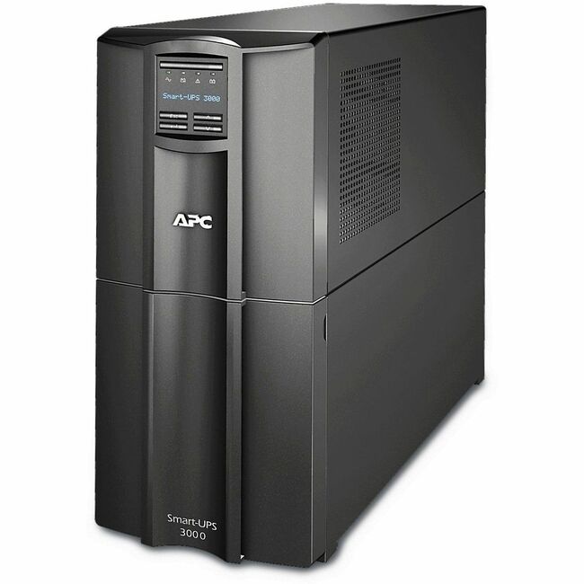 APC by Schneider Electric SMT3000C APC Smart-UPS, Line Interactive, 3kVA, Tower, 120V, 8 NEMA 5-15R+2 NEMA 5-20R outlets, SmartConnect Port+SmartSlot, AVR, LCD