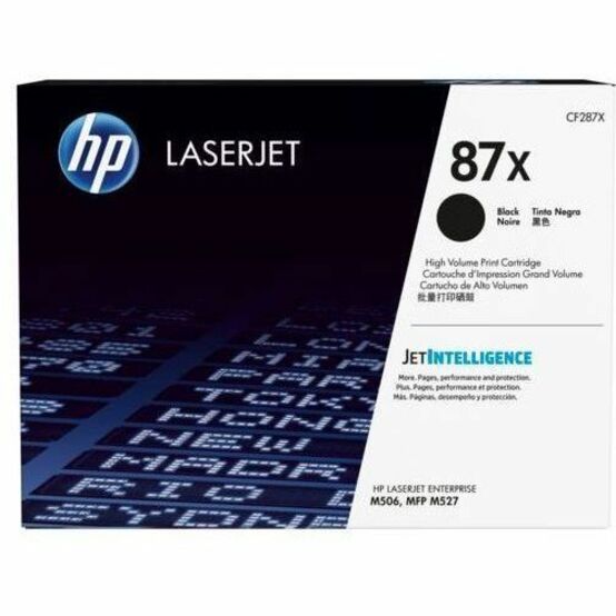 HP I CF287X HP 87X (CF287X) Cartucho de Tóner Láser Original de Alto Rendimiento - Paquete Individual - Negro - 1 Paquete