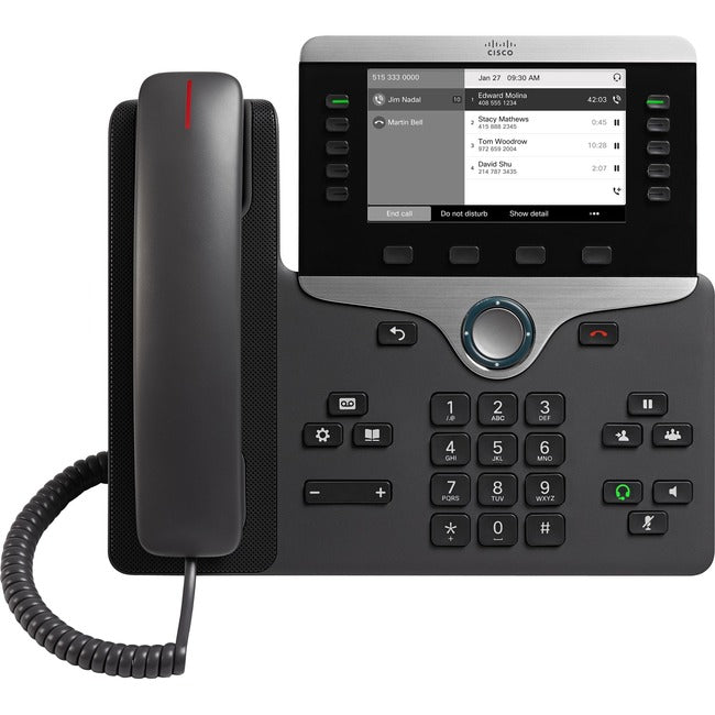 Cisco CP-8811-3PCC-K9= 8811 IP Phone - Con Cable - Montable en Pared, Escritorio - Carbón