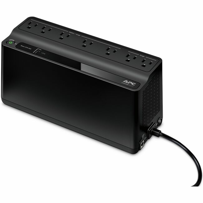 APC by Schneider Electric BE600M1 APC Back-UPS 600VA, 120V, 1 puerto de carga USB, 7 enchufes NEMA (2 surge)