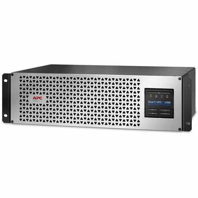 APC by Schneider Electric SMTL1500RM3UC APC Smart-UPS, Line Interactive, 1500VA, Lithium-ion, Rackmount 3U, 120V, 6x NEMA 5-15R outlets, SmartConnect Port+SmartSlot, Short Depth, AVR, LCD