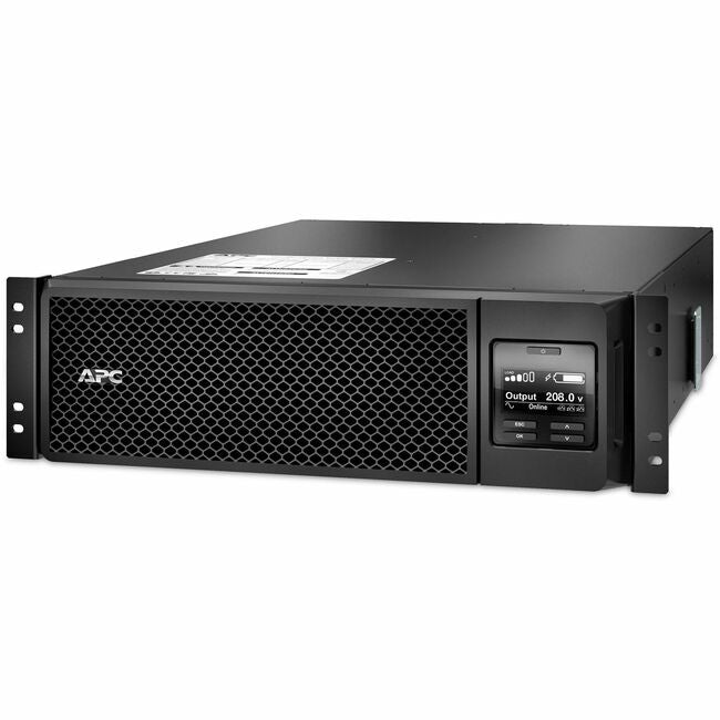 APC by Schneider Electric SRT5KRMXLTUS APC Smart-UPS On-Line, 5kVA, Rackmount 3U, 208V, 2x L6-20R+2x L6-30R NEMA outlets, Network Card+SmartSlot, Extended runtime, W/ rail kit [TAA]