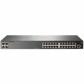 HPE Aruba JL259A Switch 2930F 24G 4SFP - 24 puertos - Administrable - Gigabit Ethernet - 1000Base-X, 10/100/1000Base-TX - Compatible con 3 capas - Modular - 4 ranuras SFP - Par trenzado, fibra óptica - 1U de alto - Montable en rack