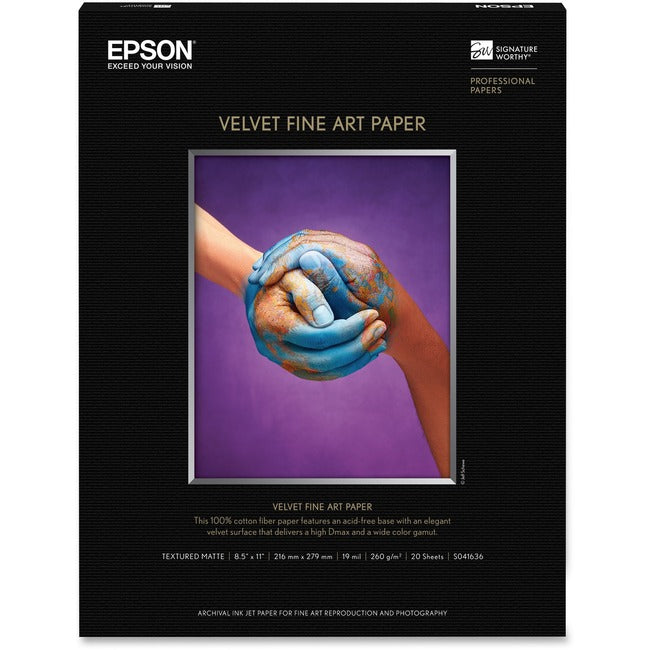 Epson S041636 Papel de Arte de Algodón Epson Enhanced Matte Blanco Brillante