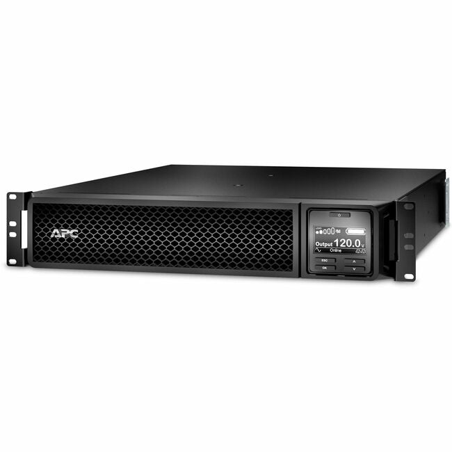 APC by Schneider Electric SRT2200RMXLA APC Smart-UPS On-Line, 2200VA, Rackmount 2U, 120V, 6x 5-20R+1x L5-20R NEMA outlets, SmartSlot, Extended runtime, W/ rail kit