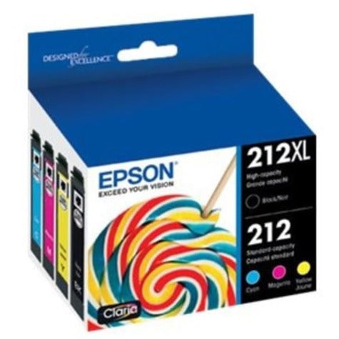 Epson T212XL-BCS Cartucho de Tinta Original Epson T212 de Alto Rendimiento - Paquete Combo - Color, Pack Negro