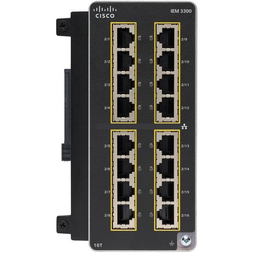 Cisco IEM-3300-16T= Módulo de la Serie Robusta Cisco Catalyst IE3300, 16 Cobre sin PoE