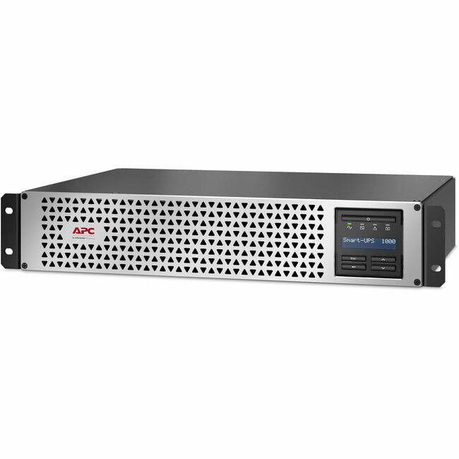 APC by Schneider Electric SMTL1000RM2UC APC Smart-UPS, Line Interactive, 1000VA, Lithium-ion, Rackmount 2U, 120V, 6x NEMA 5-15R outlets, SmartConnect Port+SmartSlot, Short Depth, AVR, LCD