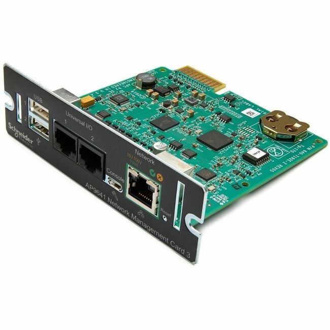 APC by Schneider Electric AP9641 Schneider Electric Dispositivo de monitoreo y gestión, Tarjetas de gestión de red, NMC3 con monitoreo ambiental, monitoreo y gestión segura remota de UPS