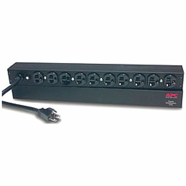 APC by Schneider Electric AP9563 APC NetShelter Basic Rack PDU, 1U, 20A, 120V, 10 NEMA 5-20 outlets, 5-20P inlet