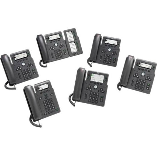 Cisco CP-6871-3PCC-K9= Teléfono IP Cisco 6871 - Con Cable - Con Cable/Inalámbrico - Wi-Fi - Montable en Pared - Carbón