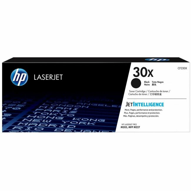 HP I CF230X HP 30X (CF230X) Cartucho de Tóner Láser Original de Alto Rendimiento - Paquete Único - Negro - 1 Pieza