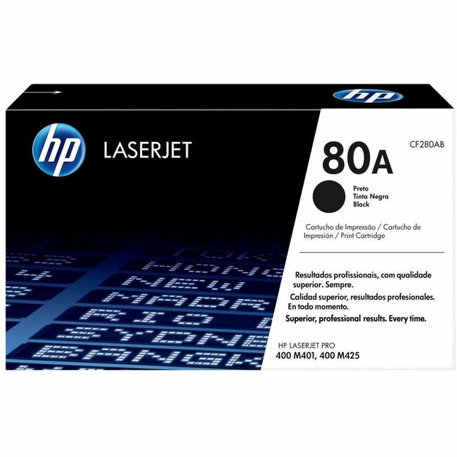 HP I CF280AD1 Cartucho de Tóner Láser Original HP 80A - Negro - 2 / Cartón