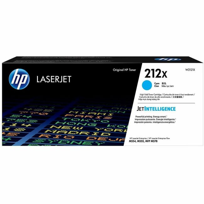HP I W2121X Cartucho de Tóner Láser Original HP 212X de Alto Rendimiento - Cian - 1 Pieza