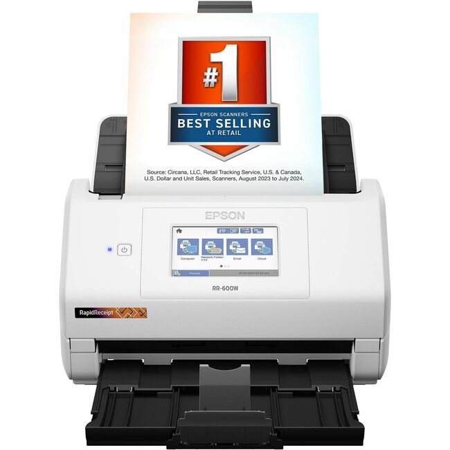 Epson B11B258202 Escáner ADF inalámbrico Epson RapidReceipt RR-600W - 600 dpi óptico