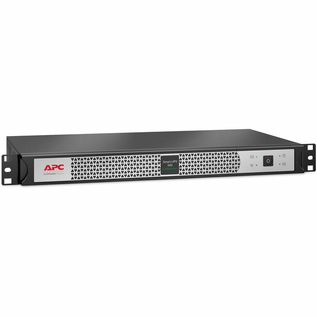 APC by Schneider Electric SCL500RMI1UC APC Smart-UPS, Line Interactive, 500VA, Lithium-ion, Rackmount 1U, 230V, 4x IEC C13 outlets, SmartConnect Port, Short Depth
