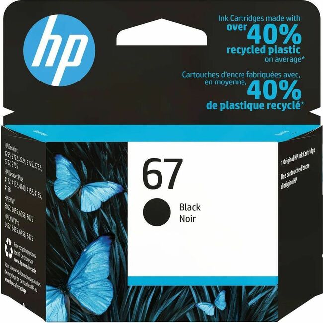 HP I 3YM56AN#140 Cartucho de Tinta Inkjet Original HP 67 - Paquete Negro
