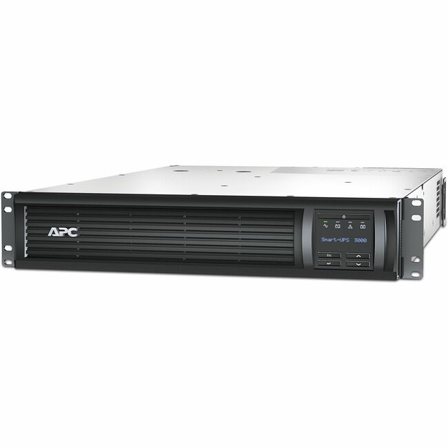 APC by Schneider Electric SMT3000RM2UNC APC Smart-UPS, Line Interactive, 3kVA, Rackmount 2U, 120V, 6x NEMA 5-15R+2x NEMA 5-20R outlets, Network Card, AVR, LCD