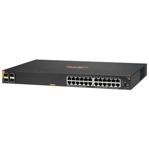 HPE Aruba JL677A Switch 6100 24G Class4 PoE 4SFP+ 370W - 24 puertos - Administrable - Compatible con 3 capas - Modular - Consumo de energía de 32,70 W - Presupuesto PoE de 370 W - Par trenzado, fibra óptica - Puertos PoE - 1U de alto