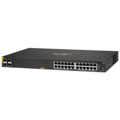 HPE Aruba JL677A Switch 6100 24G Class4 PoE 4SFP+ 370W - 24 puertos - Administrable - Compatible con 3 capas - Modular - Consumo de energía de 32,70 W - Presupuesto PoE de 370 W - Par trenzado, fibra óptica - Puertos PoE - 1U de alto