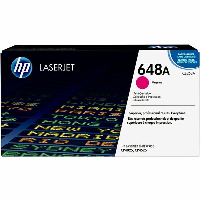 HP I CE263A HP 648A (CE263A) Cartucho de Tóner Láser Original - Paquete Individual - Magenta - 1 Unidad