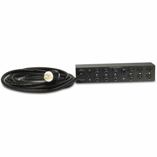 APC by Schneider Electric AP7582 Extensor de PDU para Rack APC NetShelter Basic, 2U, 30A, 120V, 12 salidas NEMA 5-20