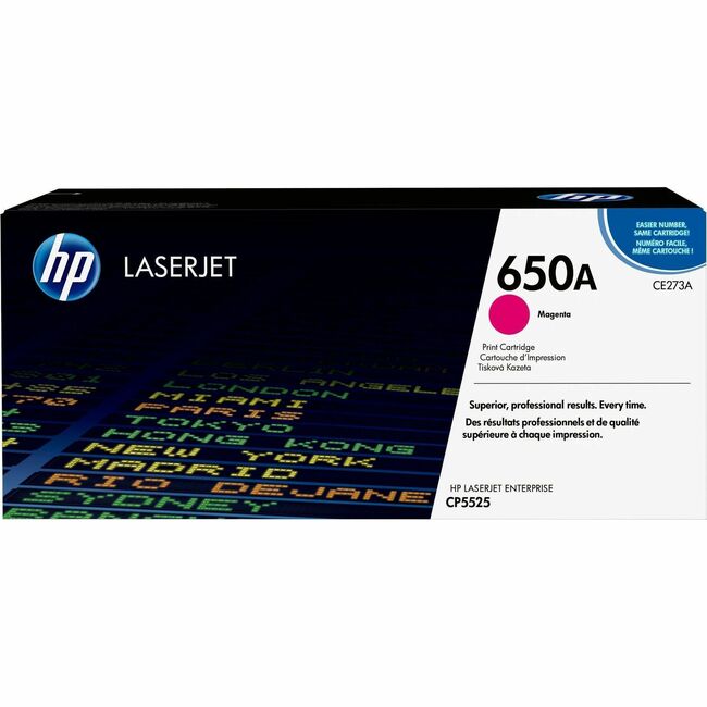 HP I CE273A HP 650A (CE273A) Cartucho de Tóner Láser Original - Paquete Individual - Magenta - 1 Unidad