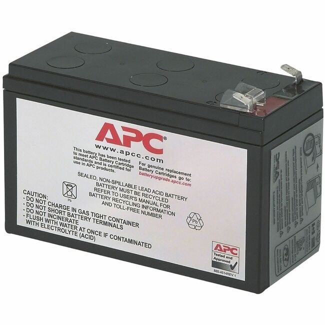 APC by Schneider Electric RBC17 Cartucho de Batería de Reemplazo APC para Back-UPS, batería de plomo-ácido 12V 9Ah, garantía de reparación o reemplazo de 2 años
