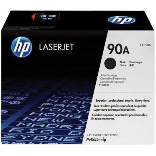 HP I CE390A HP 90A (CE390A) Cartucho de Tóner Láser Original de Rendimiento Estándar - Paquete Individual - Negro - 1 Pieza