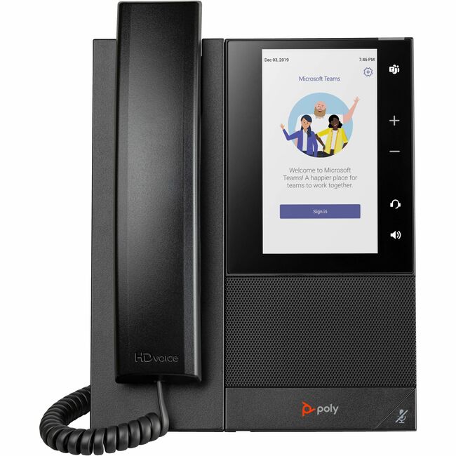 HP 849A5AA#ABA Poly CCX 505 Teléfono de Medios Empresariales para Microsoft Teams y PoE habilitado GSA/TAA