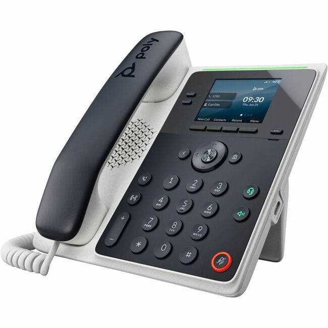 HP 89B49AA#ABA Teléfono IP Poly Edge E100 - Alámbrico - Alámbrico - De Escritorio, Montable en Pared - Negro