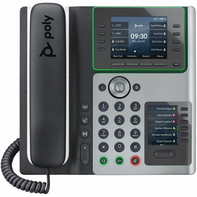 HP 89B54AA#ABA Teléfono IP Poly Edge E400 - Con Cable - Con Cable - De Escritorio - Compatible con TAA