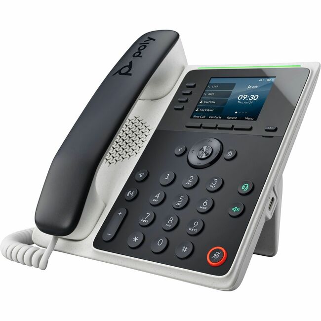 HP 82M87AA Poly Edge E220 IP Phone - Con cable - Con cable/Inalámbrico - Bluetooth - 3 Conferencias múltiples - De escritorio, Montable en pared - Negro
