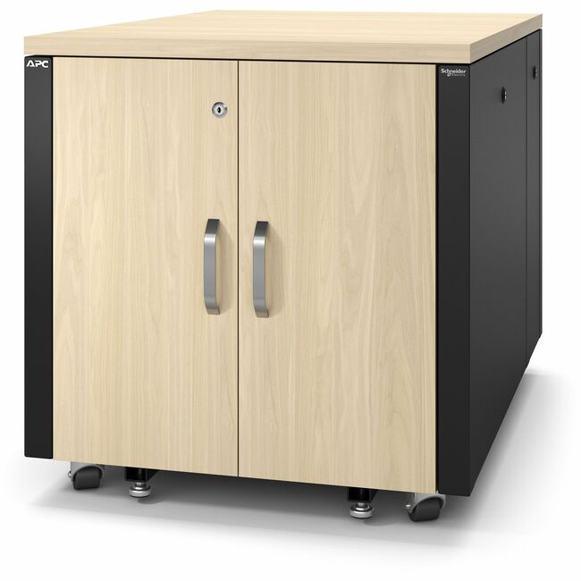 APC by Schneider Electric AR4012A APC NetShelter Soundproof, 12U, Gabinete de Rack para Servidores, Maple