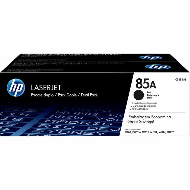 HP I CE285AD HP 85A Cartuchos de Tóner LaserJet Original Negro, paquete de 2