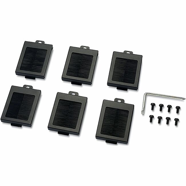 APC by Schneider Electric AR7706 APC NetShelter Gestión de Cables, Tiras de Cepillo para Riel de Montaje, Conjunto de 6, para NetShelter SX 750 mm de Ancho, Negro, 76 x 114 x 13 mm