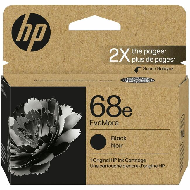 HP I 7FP22TN Cartucho de Tinta Original HP EvoMore 68e para Impresora de Inyección de Tinta - Negro - Paquete de 1
